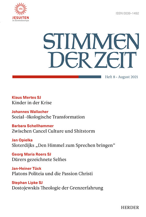 Titelseite Stimmen der Zeit. Die Zeitschrift für christliche Kultur 146 (2021) Heft 8