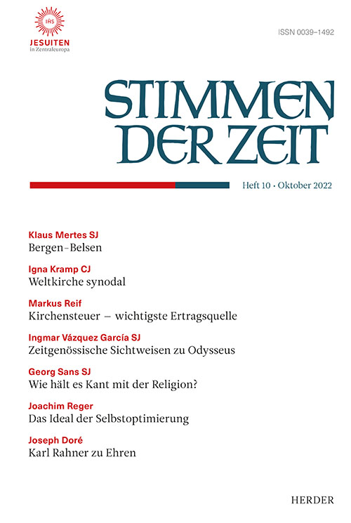 Titelseite  Stimmen der Zeit. Die Zeitschrift für christliche Kultur 147 (2022) Heft 10