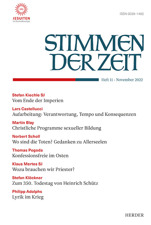 Titelseite Stimmen der Zeit. Die Zeitschrift für christliche Kultur 147 (2022) Heft 11