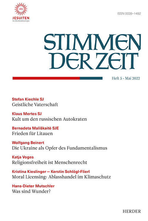 Titelseite Stimmen der Zeit. Die Zeitschrift für christliche Kultur 147 (2022) Heft 5