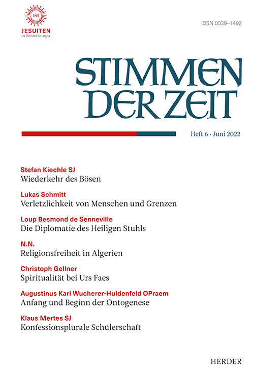 Titelseite Stimmen der Zeit. Die Zeitschrift für christliche Kultur 147 (2022) Heft 6