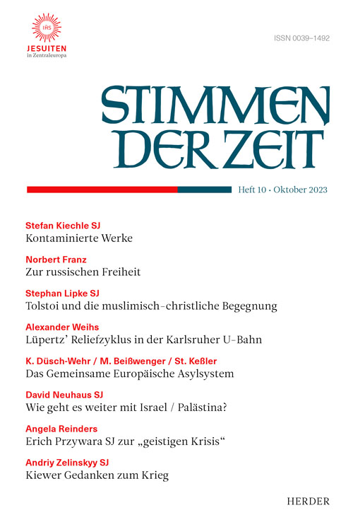Titelseite Stimmen der Zeit. Die Zeitschrift für christliche Kultur 148 (2023) Heft 10