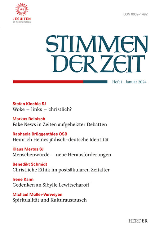 Titelseite Stimmen der Zeit. Die Zeitschrift für christliche Kultur 149 (2024) Heft 1