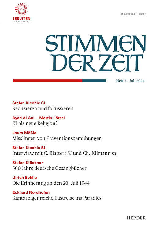 Titelseite Stimmen der Zeit. Die Zeitschrift für christliche Kultur 149 (2024) Heft 7