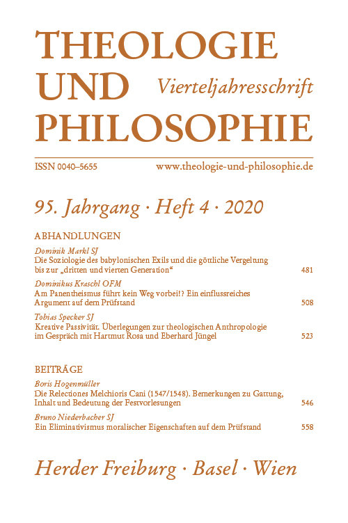 Theologie und Philosophie 4/2021