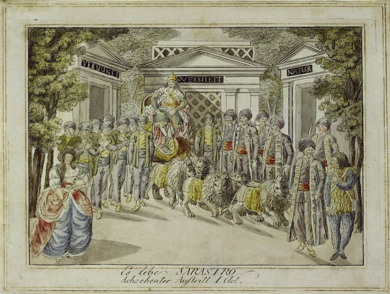 Mozart, Wolfgang Amadeus Komponist, 1756–1791. Werke: Die Zauberflöte (1791). “Es lebe Sarastro”.