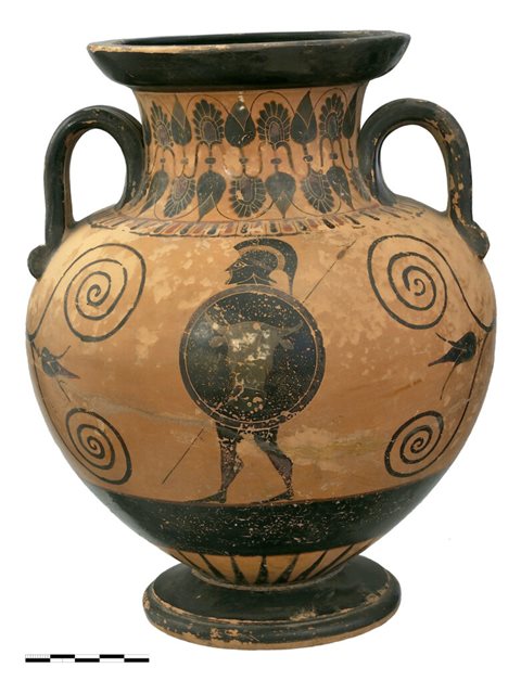Schwarzfigurige Amphore aus Bisenzio Grab 063