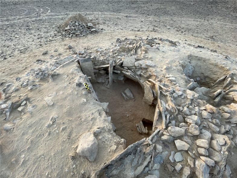 Die 7000 Jahre alte Grabkammer in der Nähe von Nafūn im Oman