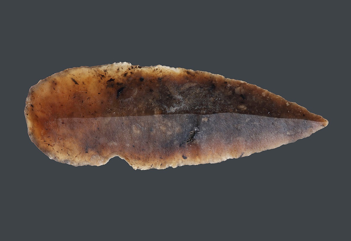 Die originale Klinge aus Hornstein vom Çukuriçi Höyük, Westanatolien