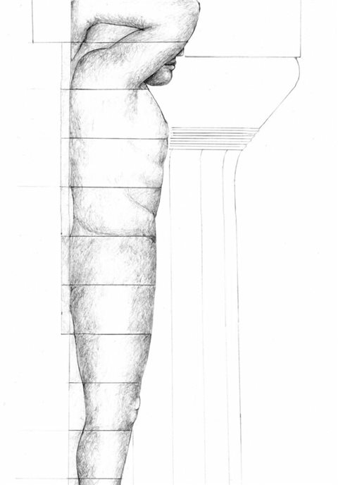 Telamoni Bleistiftzeichnung