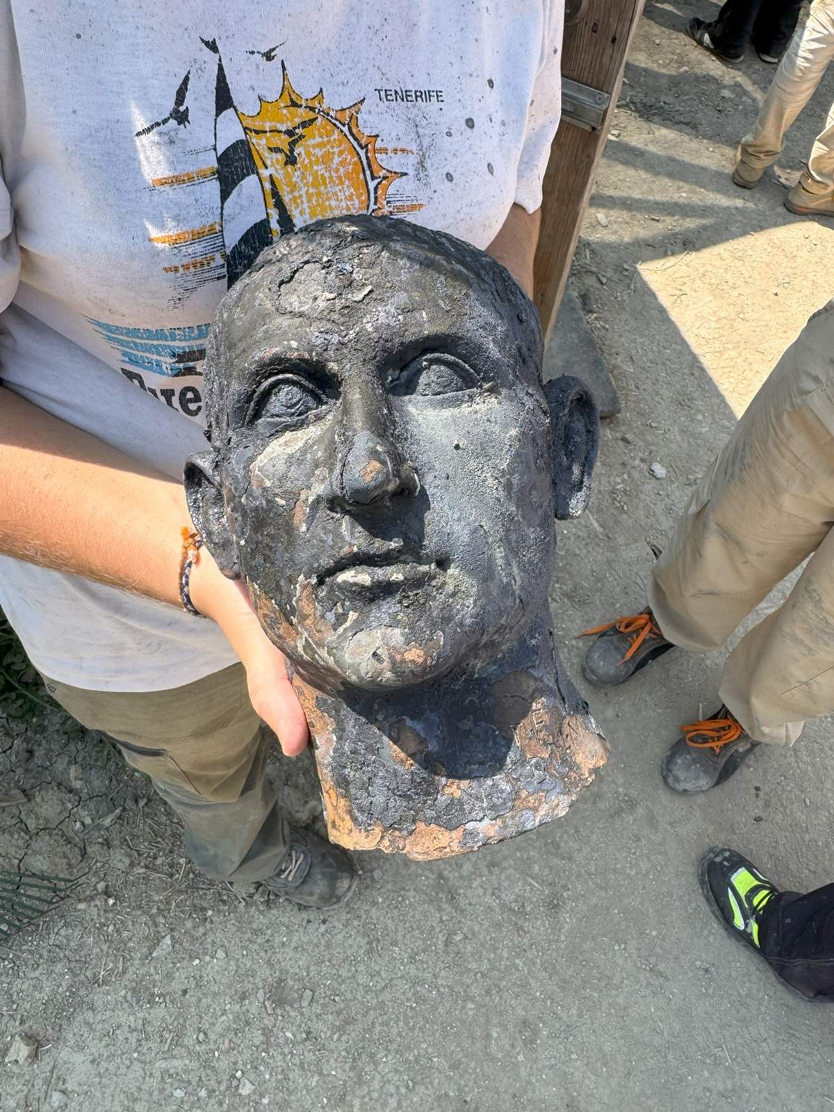 Männlicher Kopf aus Bronze von San Casciano dei Bagni