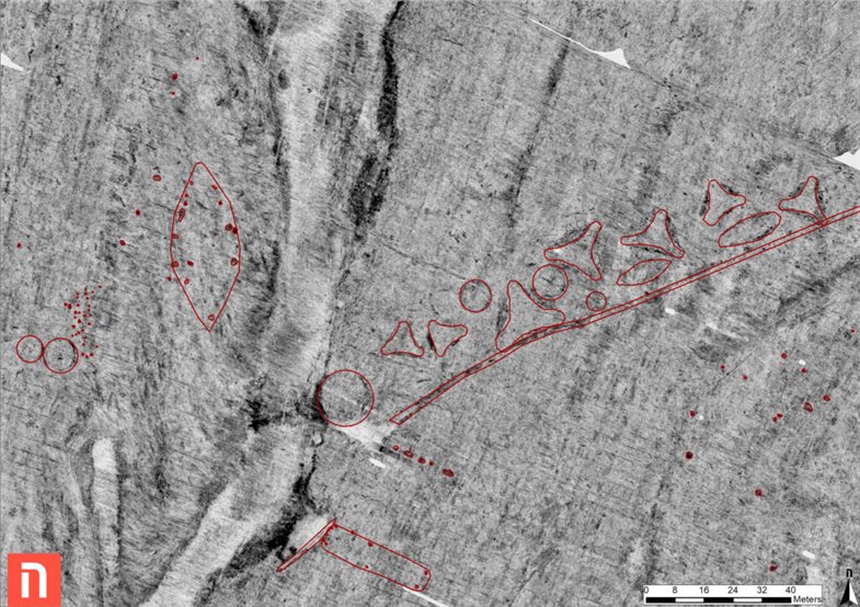 Befundinterpretation der Daten des Georadar:. Vinne 