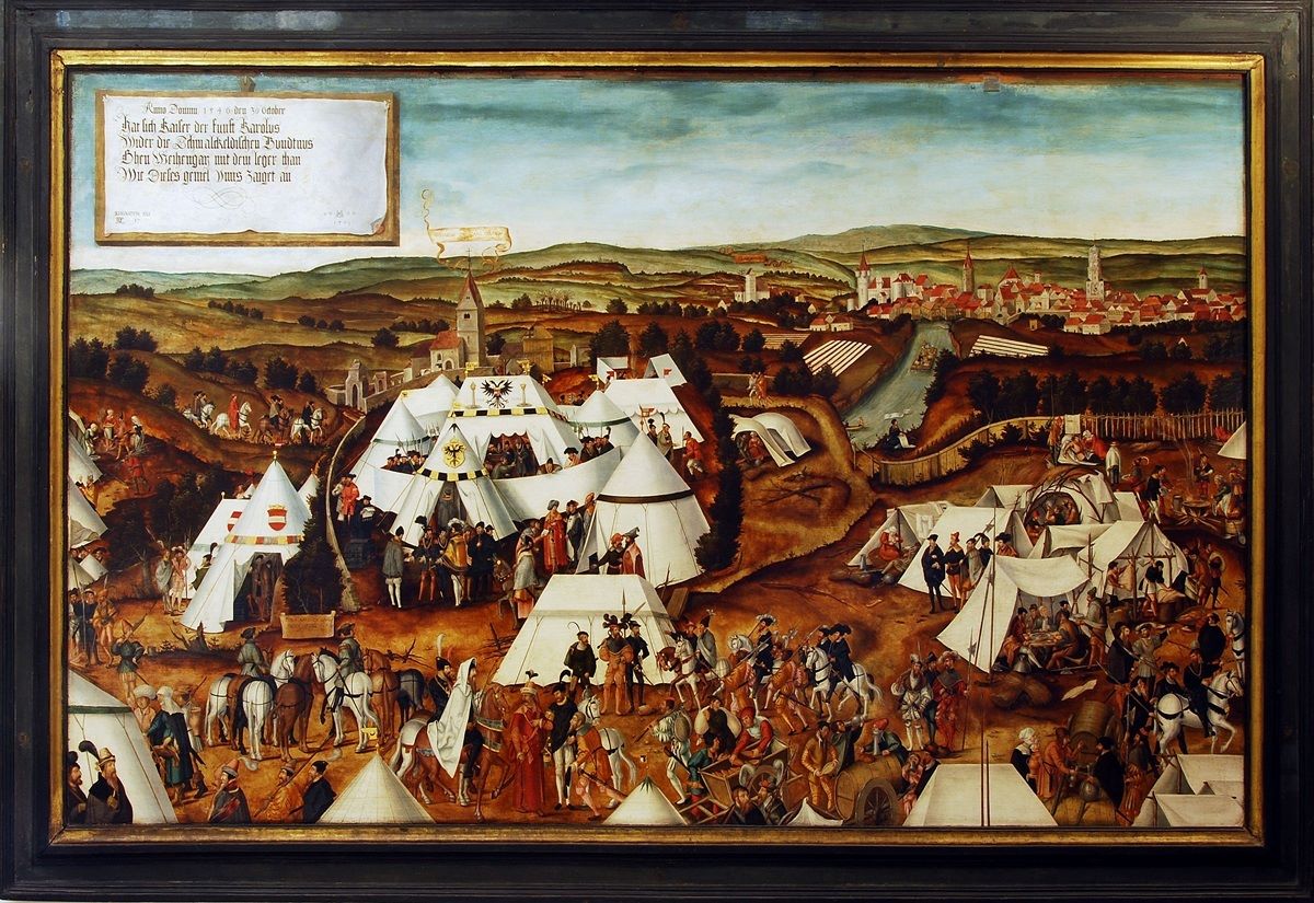  Gemälde „Heerlager Karls V. bei Lauingen“ von Matthias Gerung.