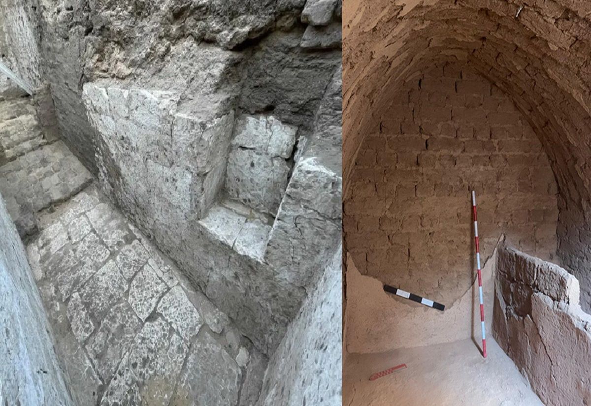 Grabkammer eines unbekannten Pharaos am altägyptischen Friedhof Mount Anubis in Abydos