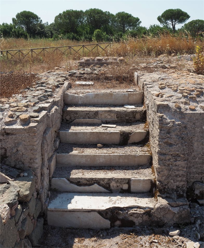 Treppe in der Villa Quintilii
