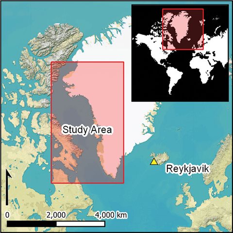 Grönland Untersuchungsgebiet der "Holz-Studie"
