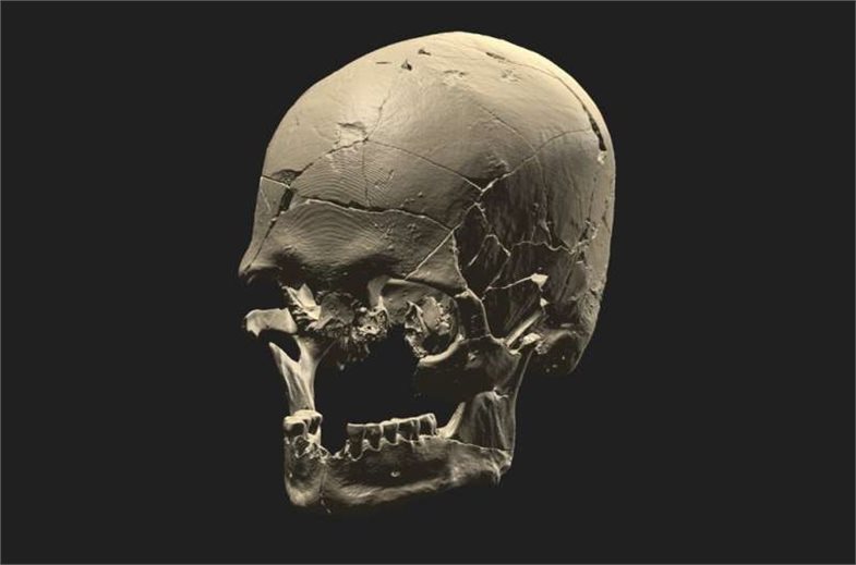 „Luzio“, ein Skelett, das in einem Fluss-Sambaqui gefunden wurde