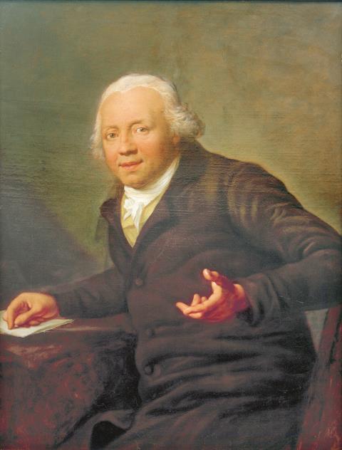 Verleger und Autor Friedrich Nicolai auf einem Porträt von Anton Graff, 1795