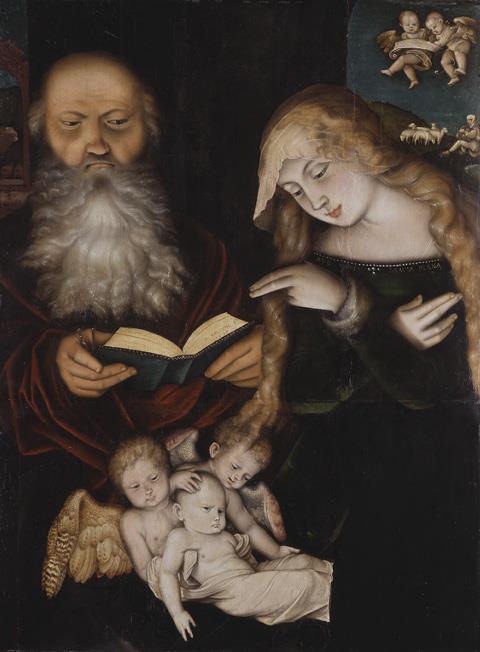 Hans Baldung Grien: Christi Geburt (1539) Bereitgestellt von der Staatlichen Kunsthalle Karlsruhe, die das Gemälde führt.
